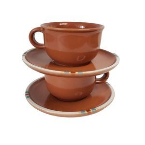 Vintage Mesa Danske International Designs Tea Cups W/ Saucers-Japan